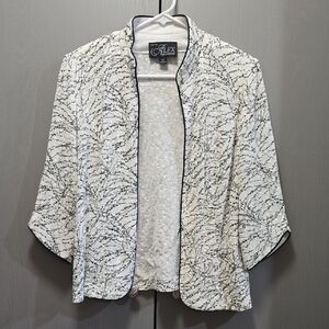 Alex Evenings Black and White Swirl Jacket